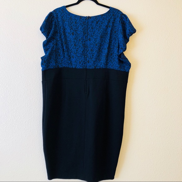 Torrid Blue & Black Retro Animal Print Dress 4 - Picture 4 of 8